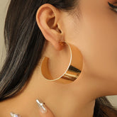 Gold Open Hoop Earrings
